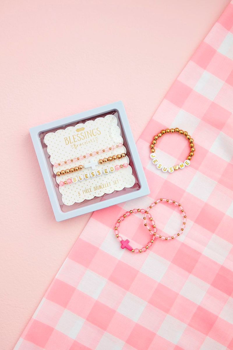 Toddler Beaded Cross Bracelet