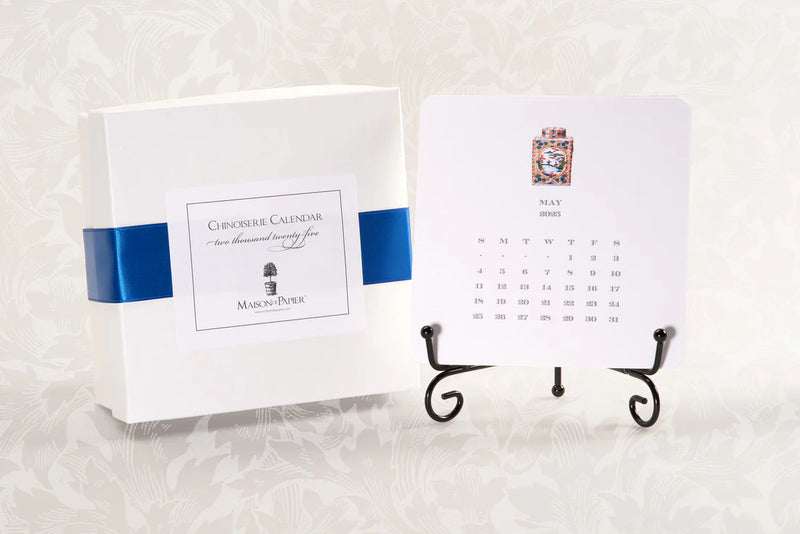 2025 Chinoiserie Calendar with Easel