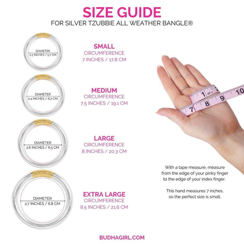 Tzubbie All Weather Bangle - Silver