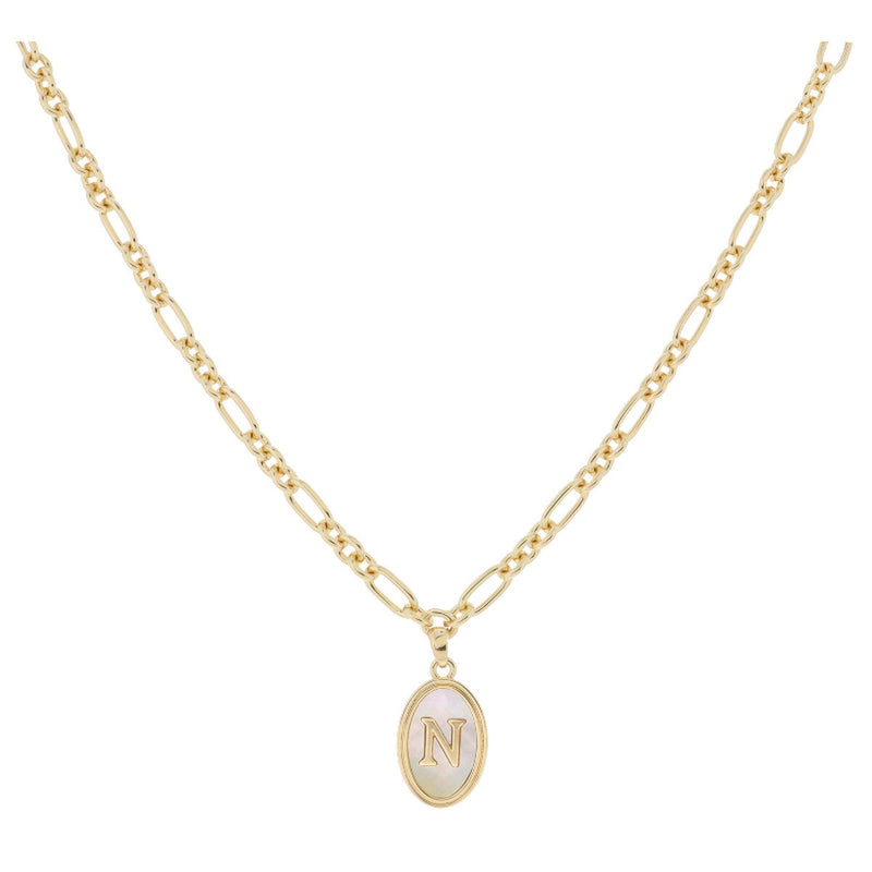 Oval Initial Necklace