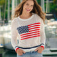 American Flag Mesh Sweatshirt