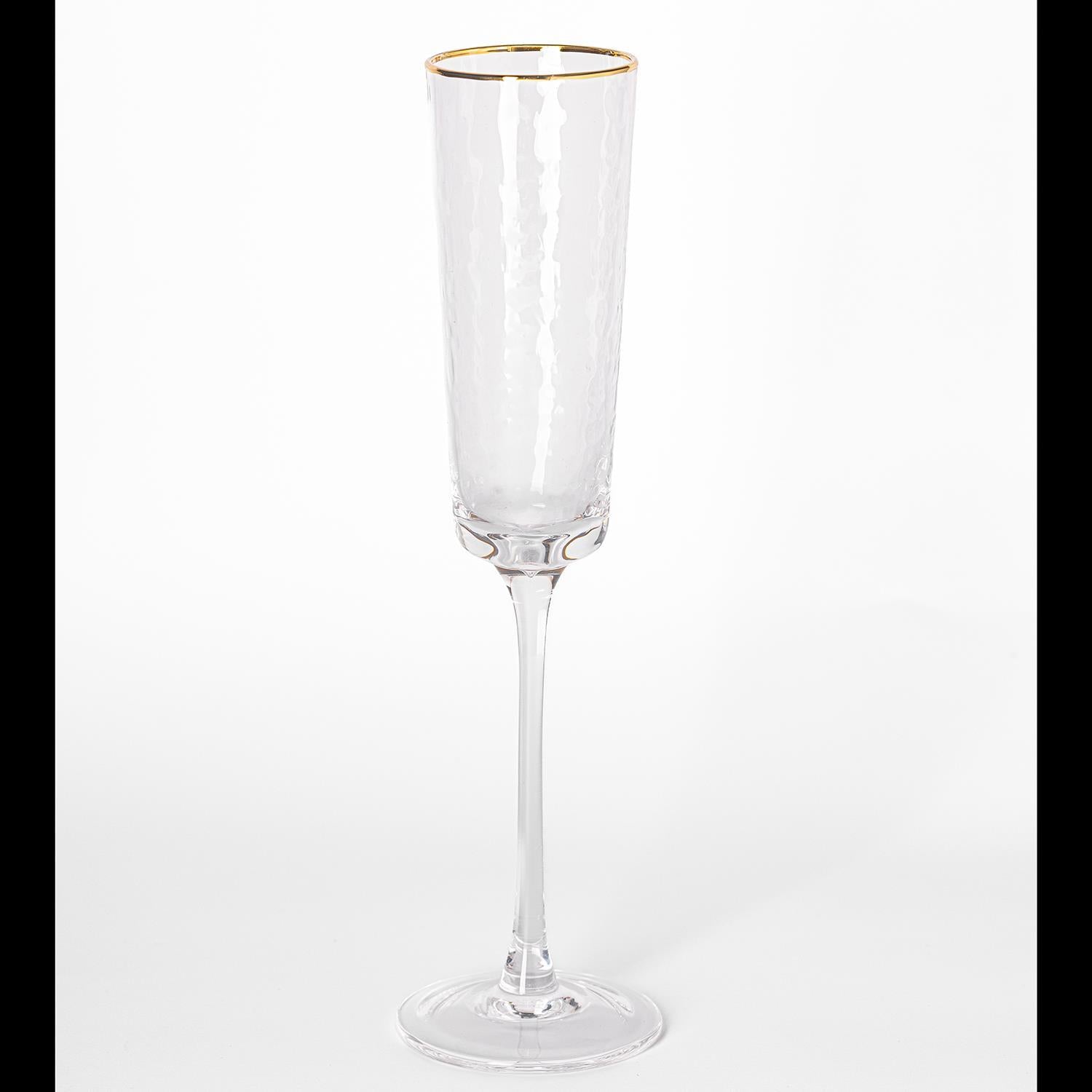 Hammered Champagne Glass
