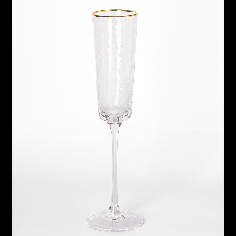 Hammered Champagne Glass