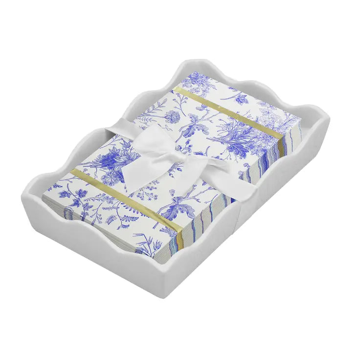 Wave Napkin Tray with Guest Towel