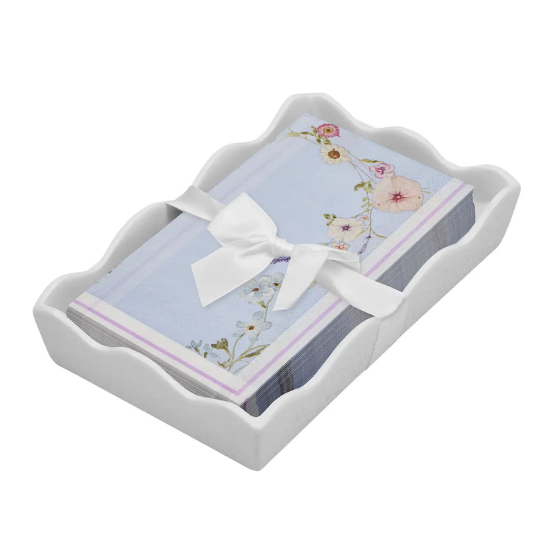 Wave Napkin Tray with Guest Towel