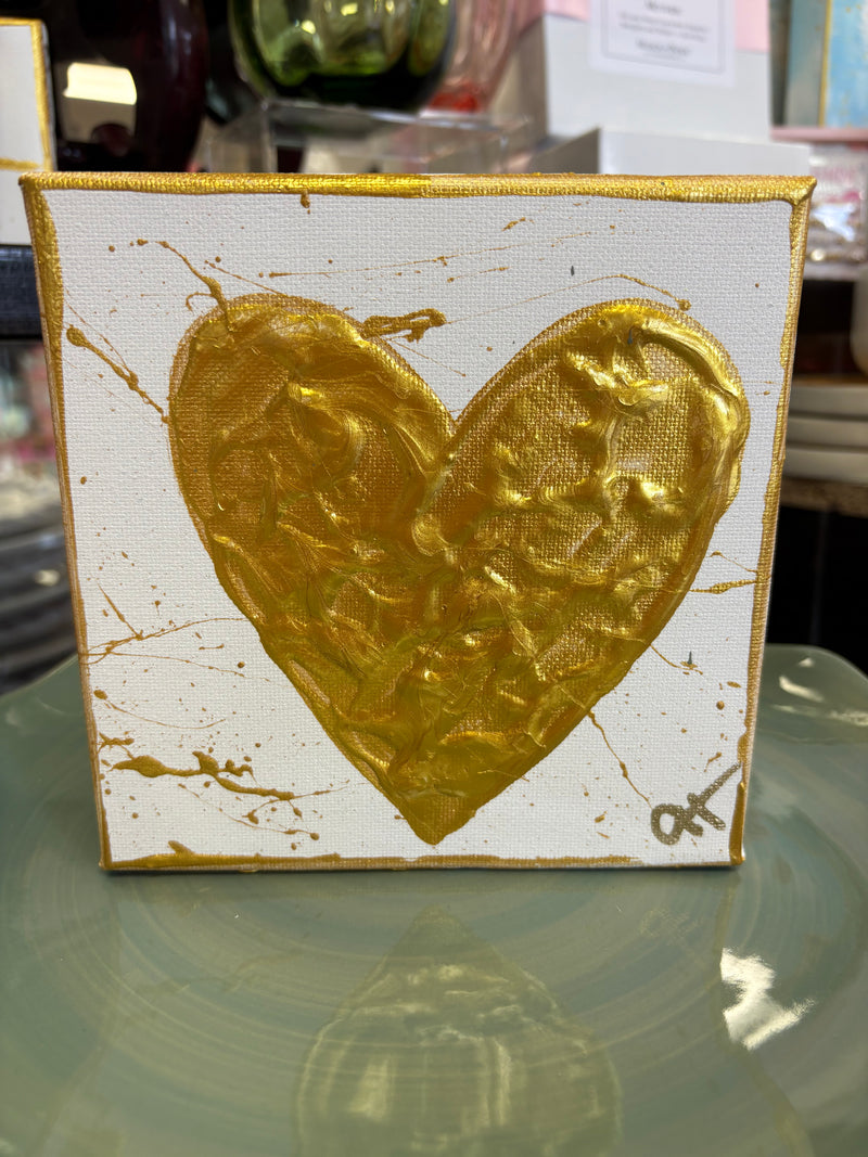 6x6 Gold Heart