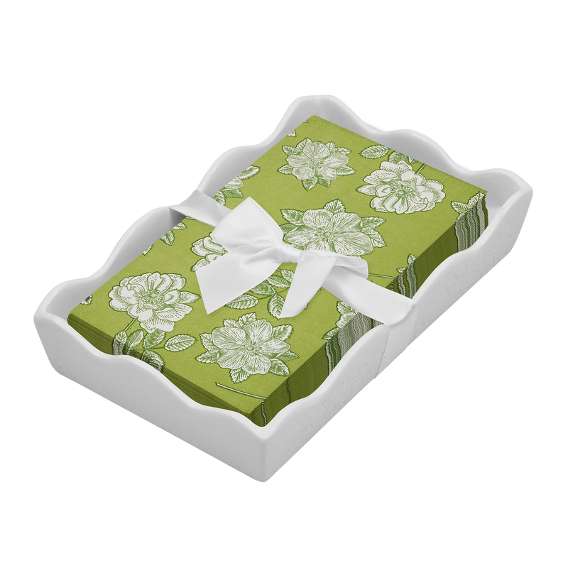 Wave Napkin Tray with Guest Towel