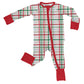 Festive Plaid Footie
