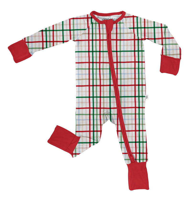 Festive Plaid Footie