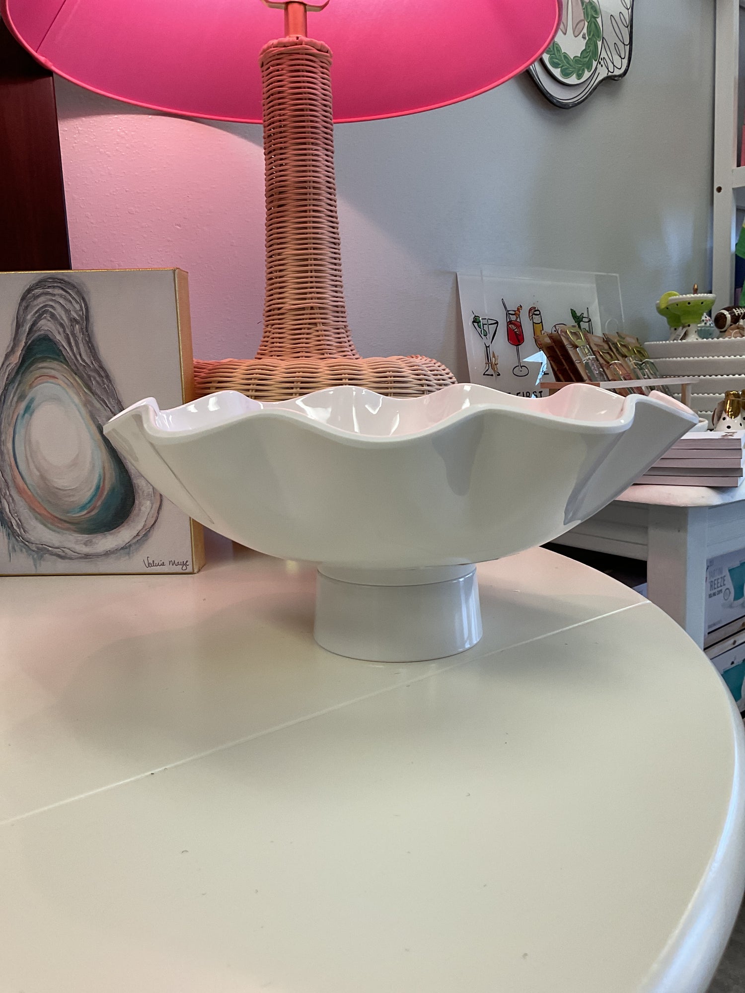 Havana Carola Large Pedestal (White)