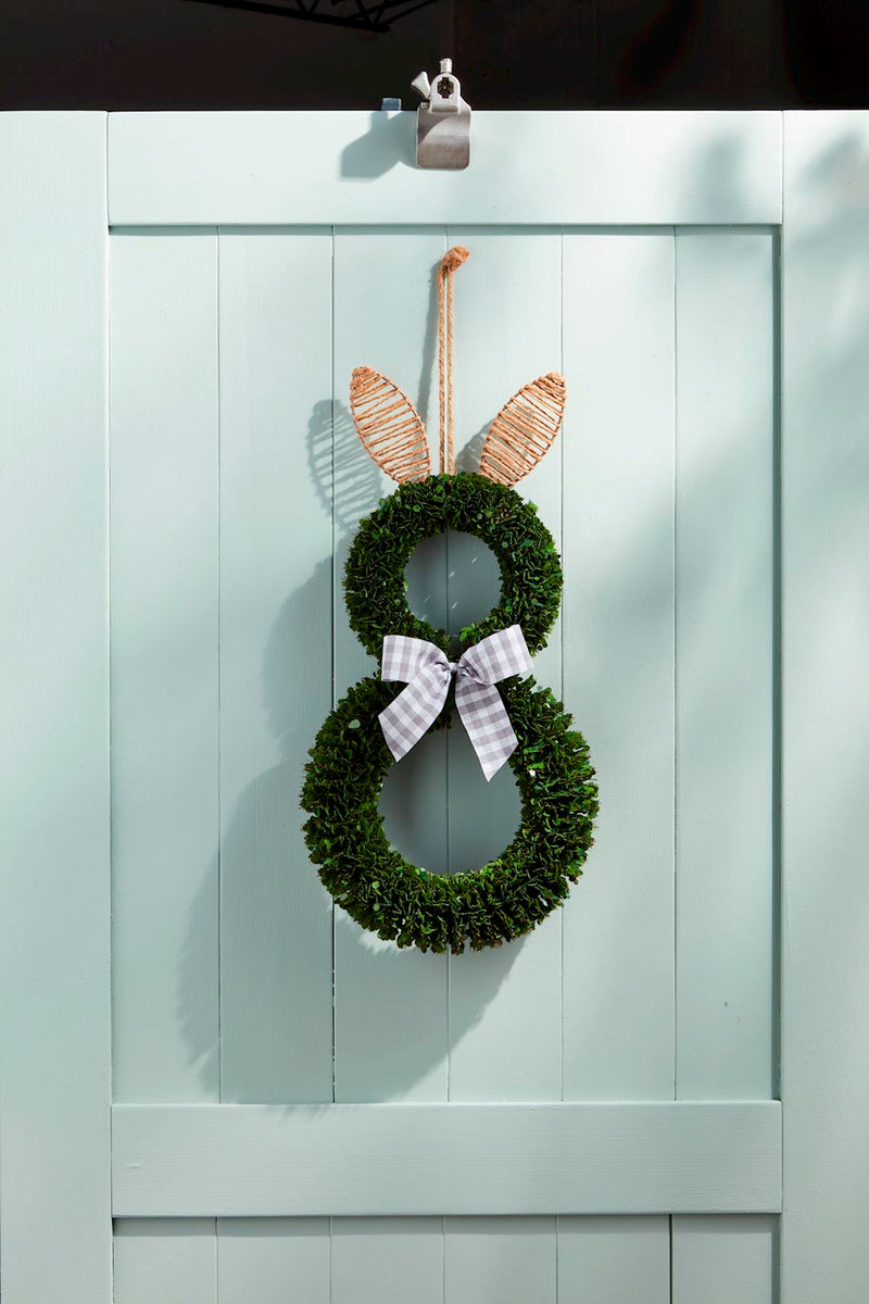 Boxwood Bunny Door Hanger
