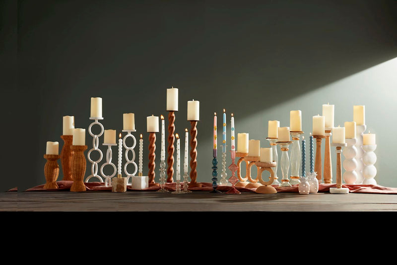 White Lacquer Candlestick