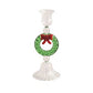 Glass Christmas Taper Holder