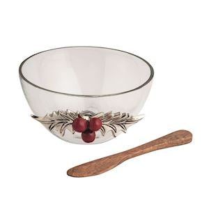 Holly Tidbit Bowl Set