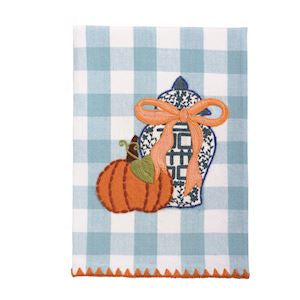 Pumpkin Appliqué Topiary Towels
