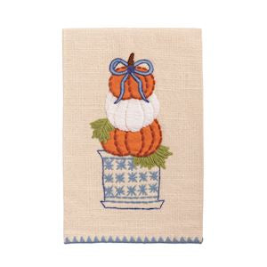 Pumpkin Appliqué Topiary Towels