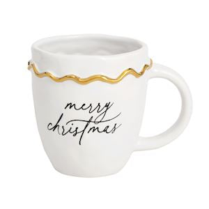 Gold Edge Holiday Mug