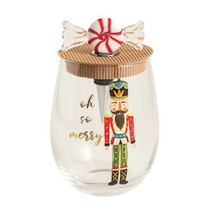 Nutcracker Wine Glass & Stopper