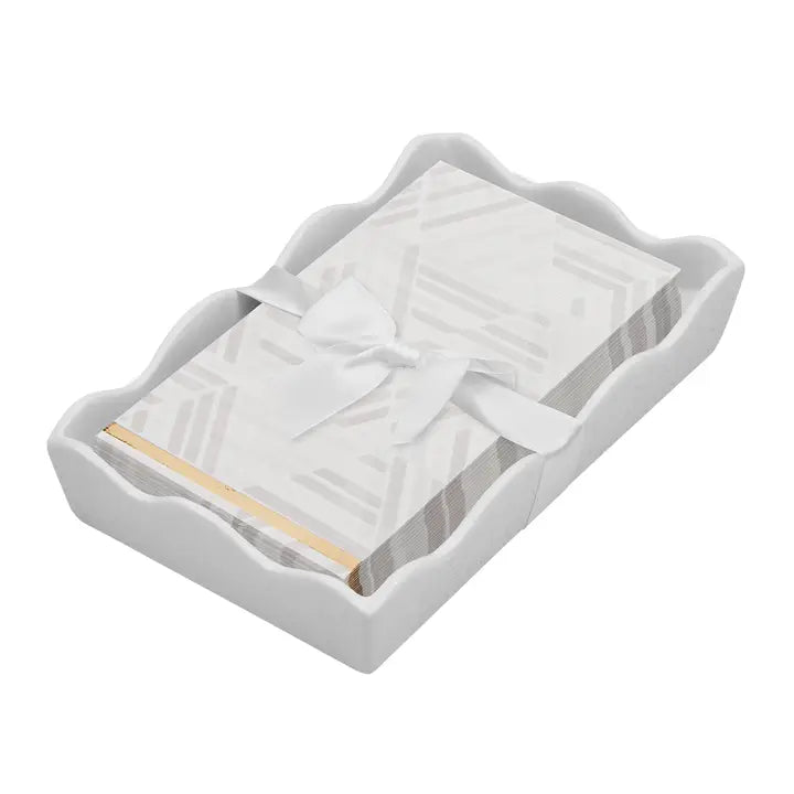 Wave Napkin Tray with Guest Towel