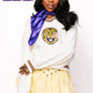 Queen of Sparkles V Neck Sweater with Mascot