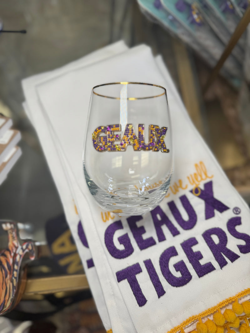 GEAUX Stemless Wine Glass