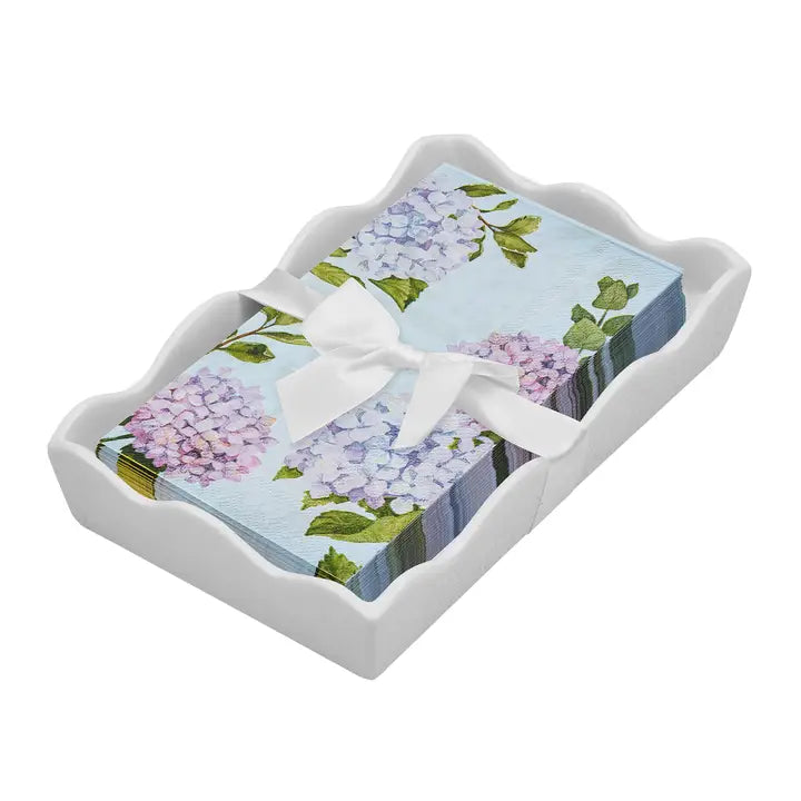 Wave Napkin Tray with Guest Towel