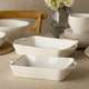 Linen Cream Rectangular Baker