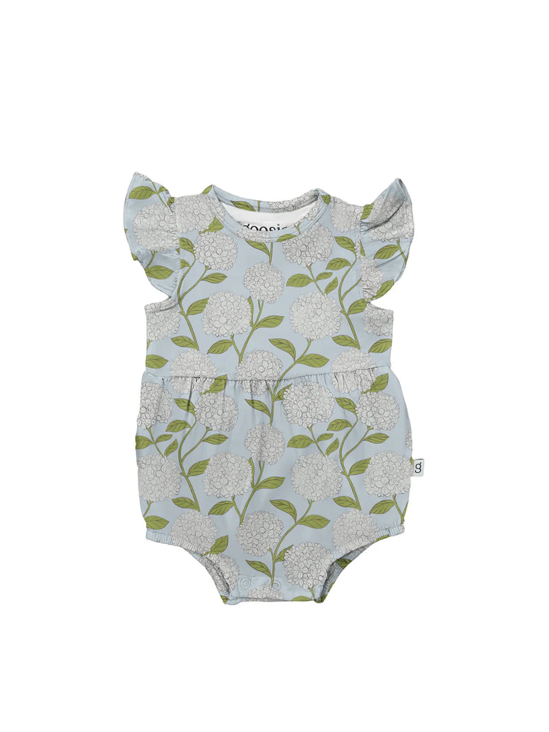 Hydrangeas Flutter Romper