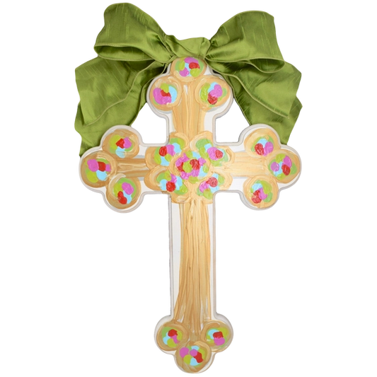 Hand Painted Cross - 12"