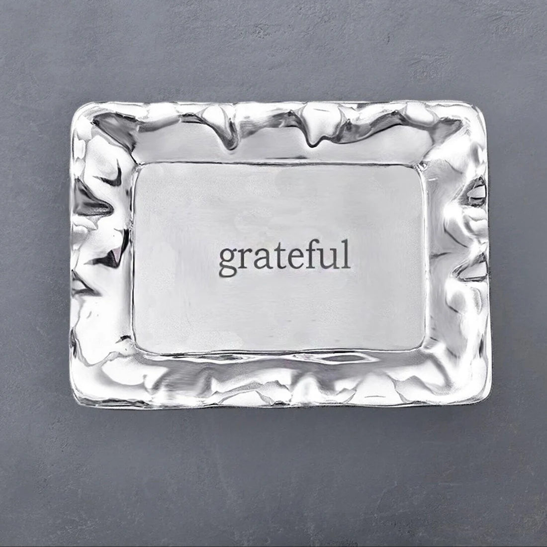 "Grateful" Engraved Tray