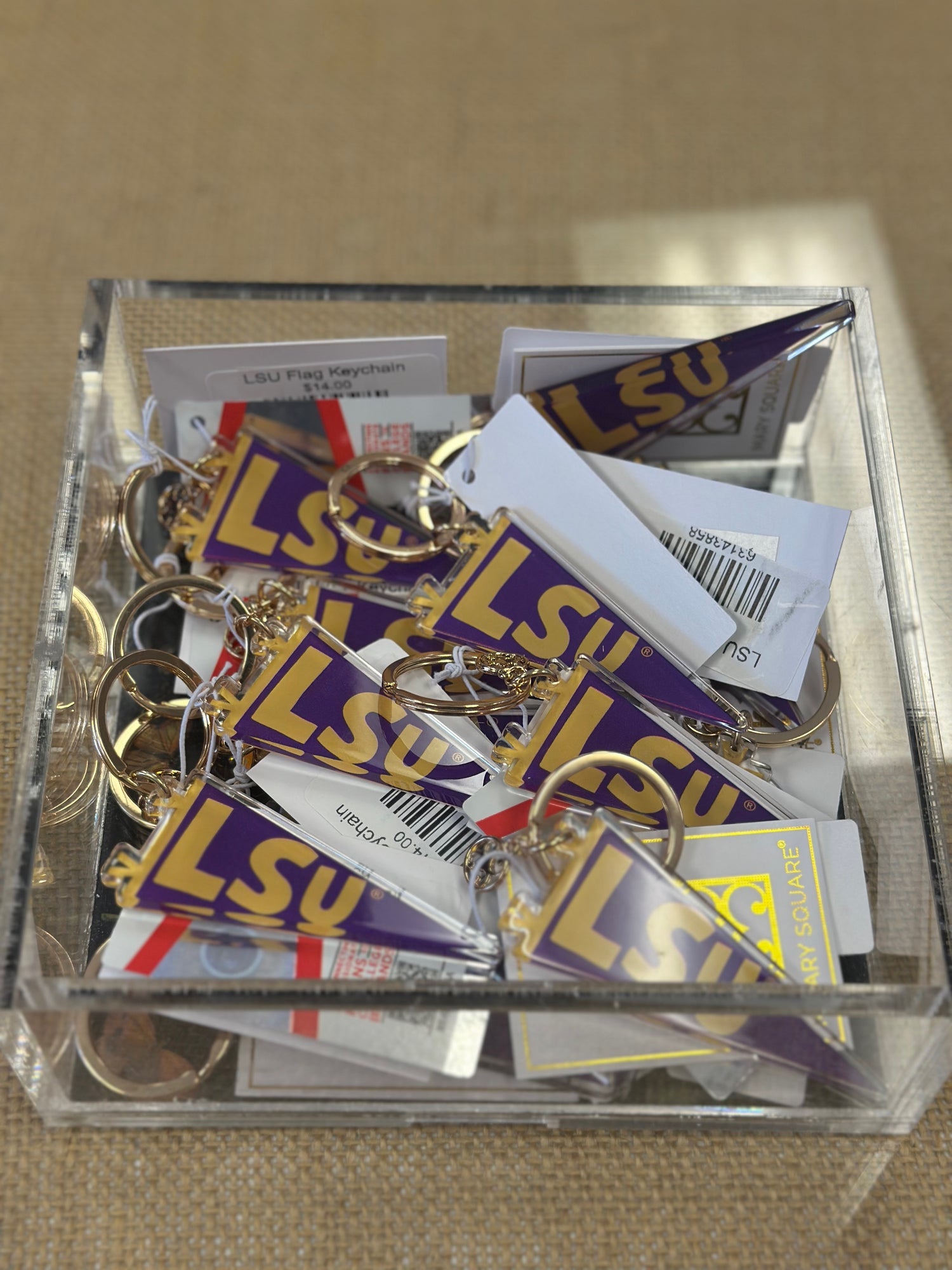 LSU Flag Keychain
