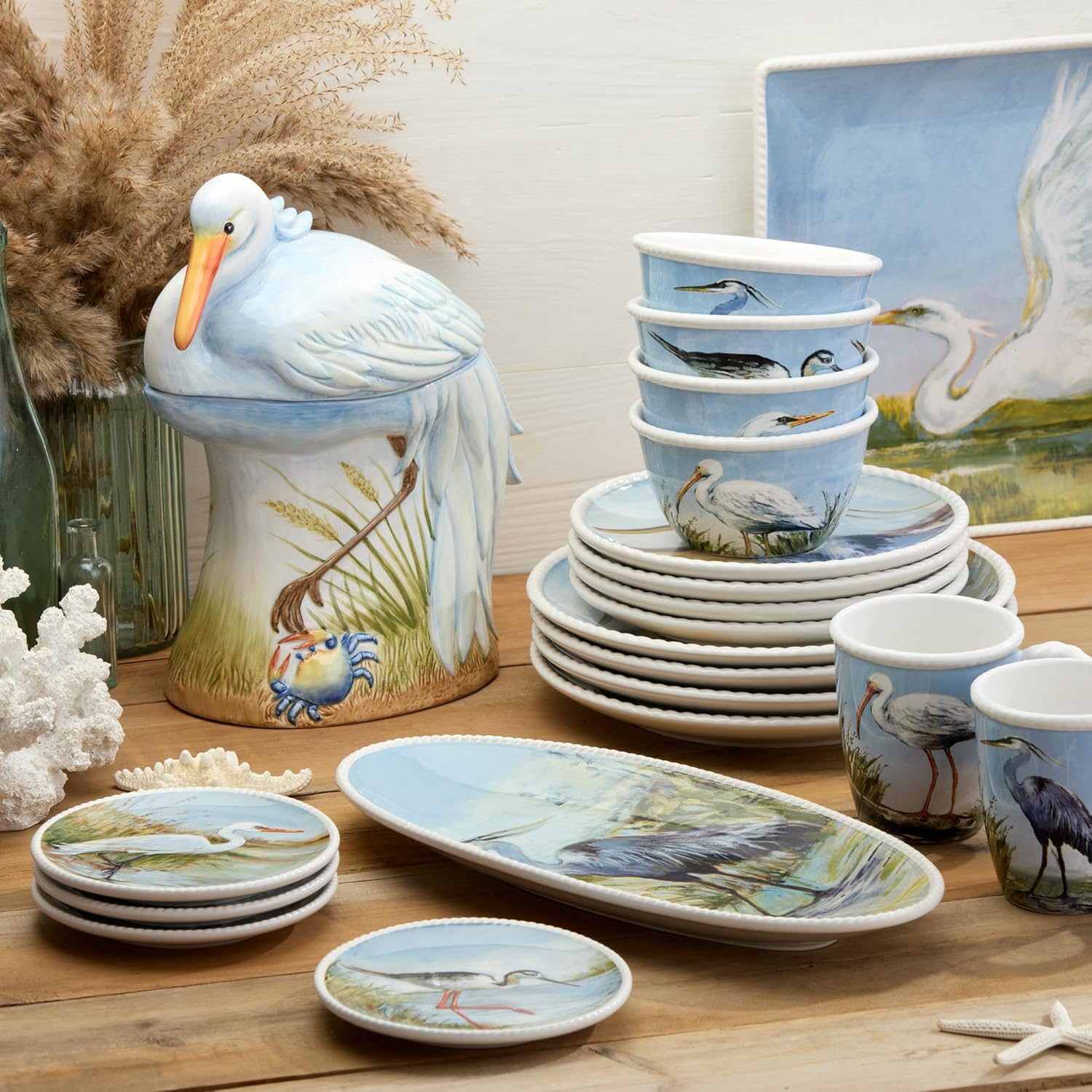 The Coastal Bird Serveware Collection