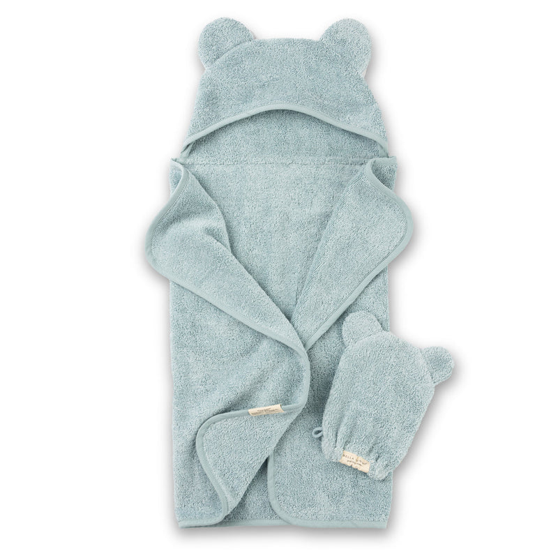 Bella Tunno Hooded Towel + Wash Mit