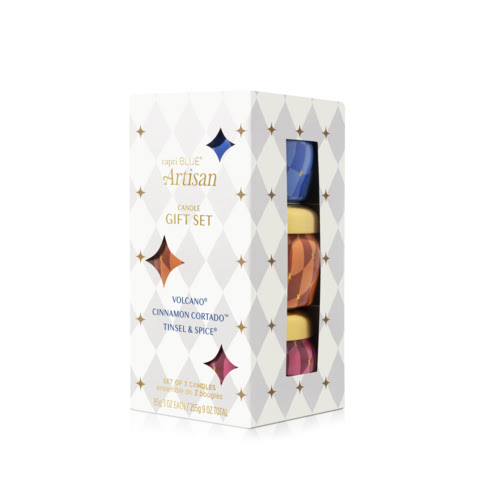 Artisan Winter Bazaar Mini Tin Candle Set