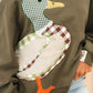 Queen of Sparkles Hunter Green Plaid Duck Sweatshirt