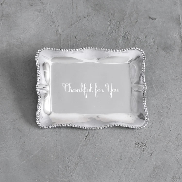 "Thankful for You" Engraved Tray
