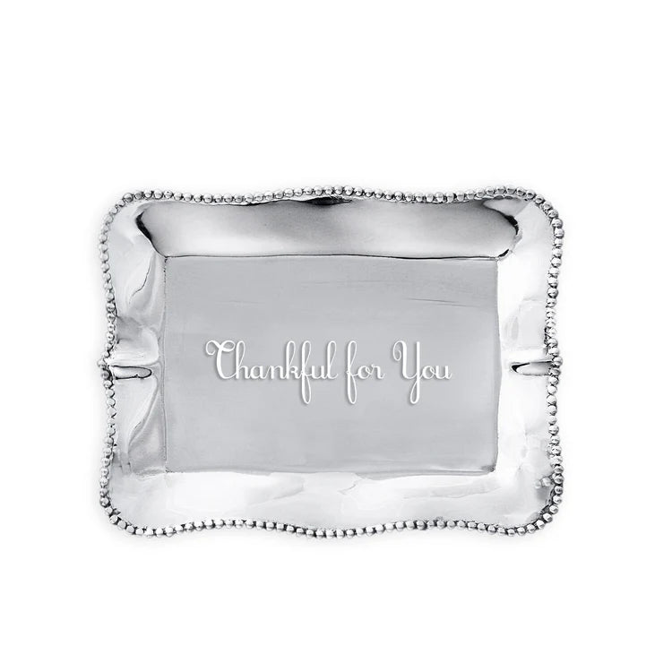 "Thankful for You" Engraved Tray