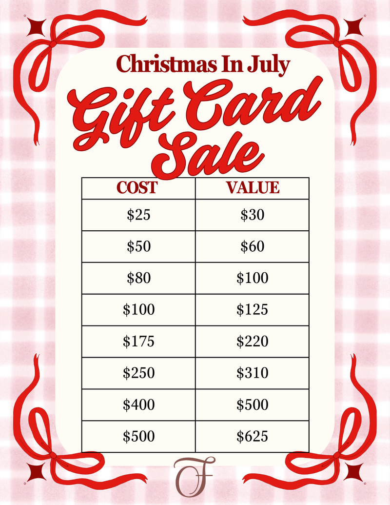 Christmas In July Gift Card Sale