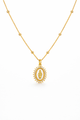 Our Lady of Lourdes Necklace | White
