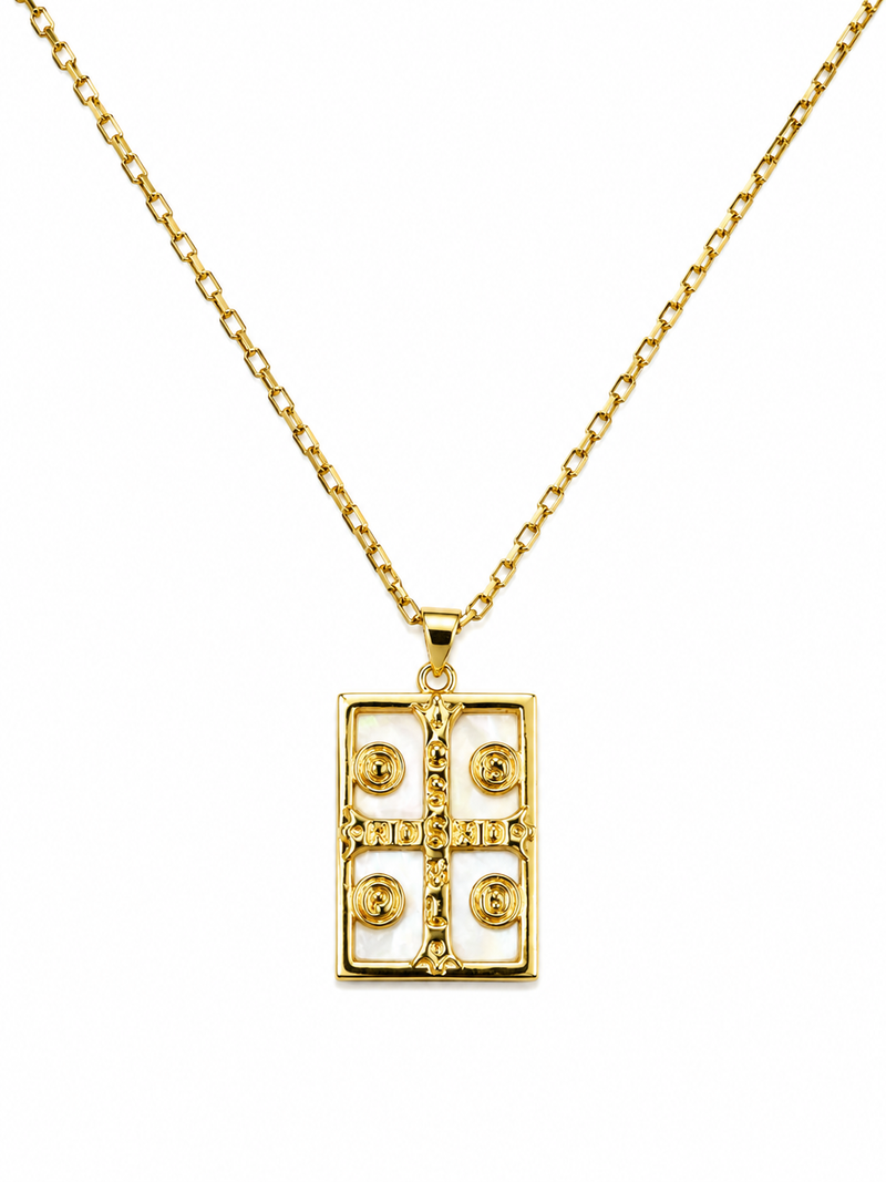 Mother of Pearl Crucifix Necklace