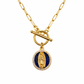 Sacred Paperclip Necklace | Lapis Virgin Mary