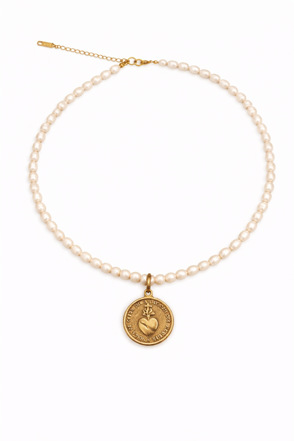 Sacred Pearl Necklace | Burning Heart — Classic