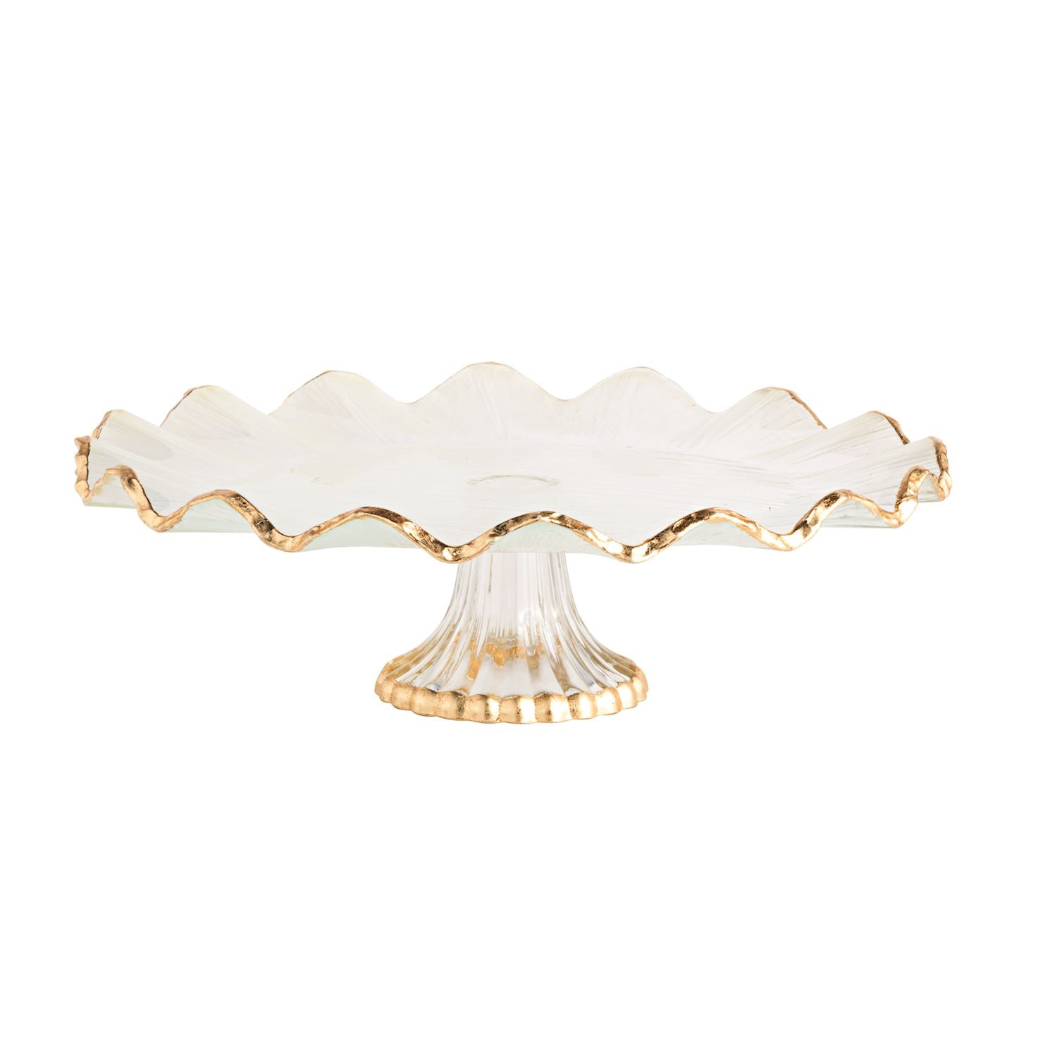 Gold Ruffle Cake Stand