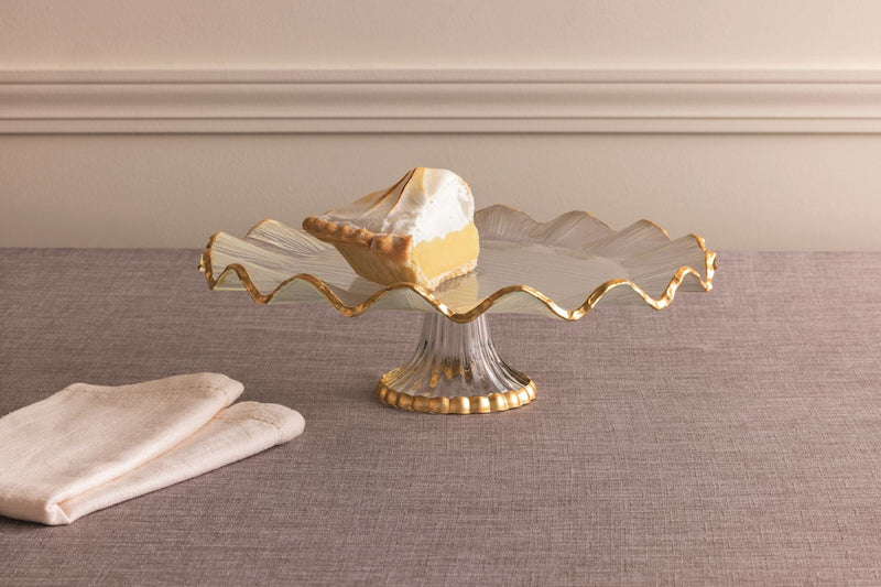 Gold Ruffle Cake Stand