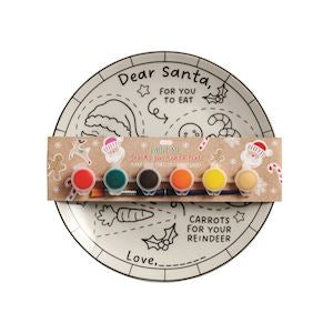 Paint-Me Snacks Of Santa Plate Set