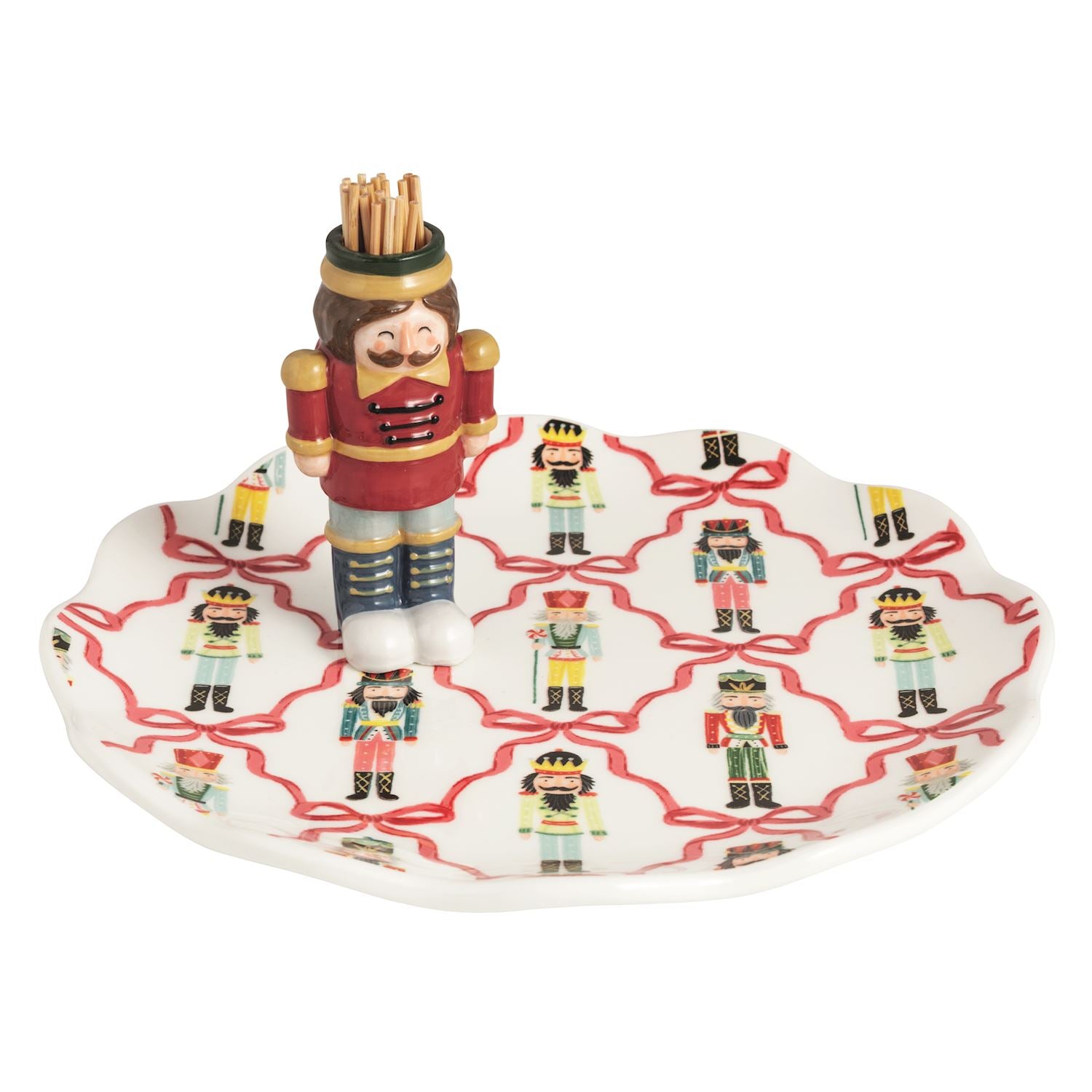 Nutcracker Toothpick Plate Set
