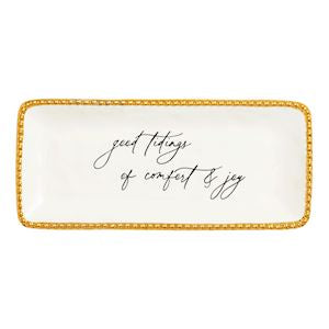 Gold Edged Holiday Tray