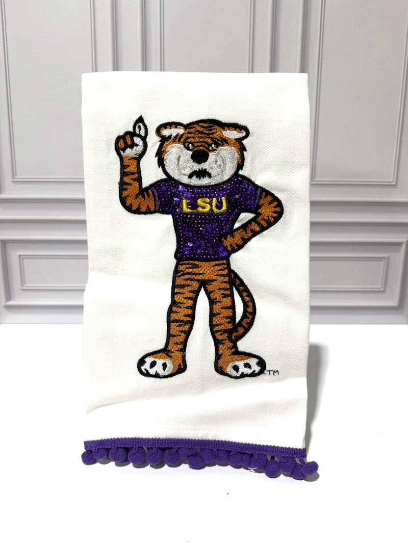 Mike The Tiger Sequin Tea Towel