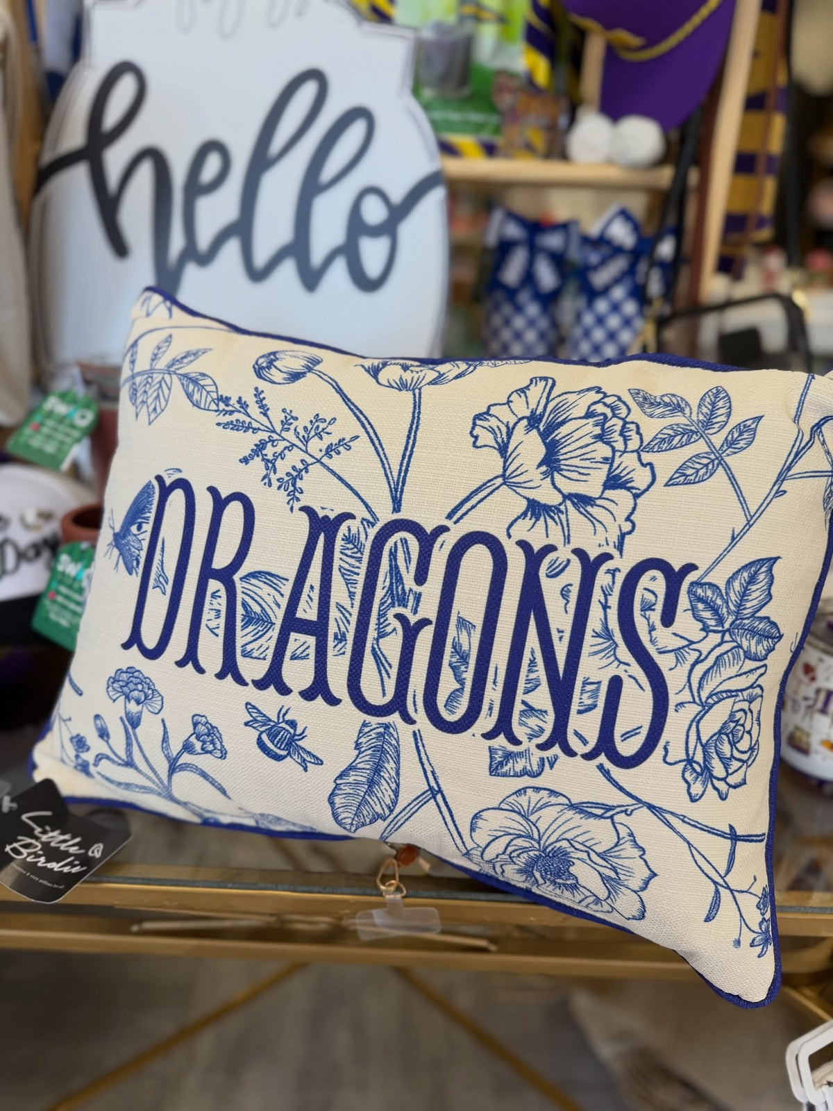 Dragons Toile Pillow