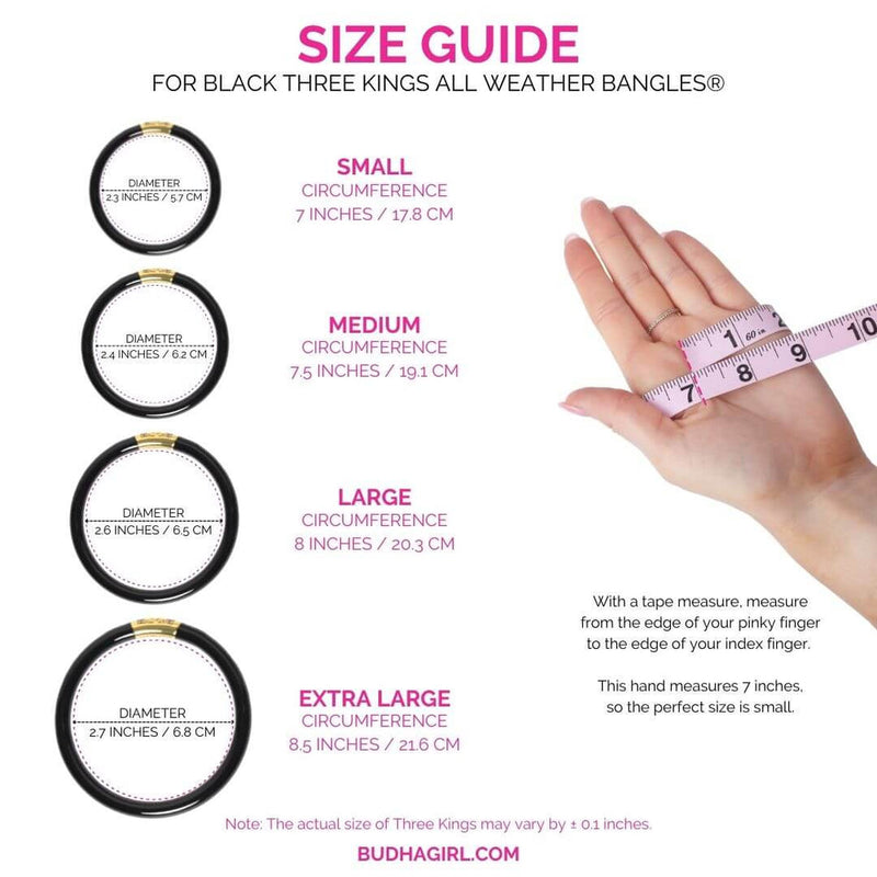 Three Kings All Weather Bangle - Black